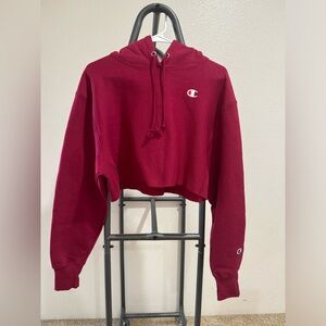 Champion cropped pullover hoodie